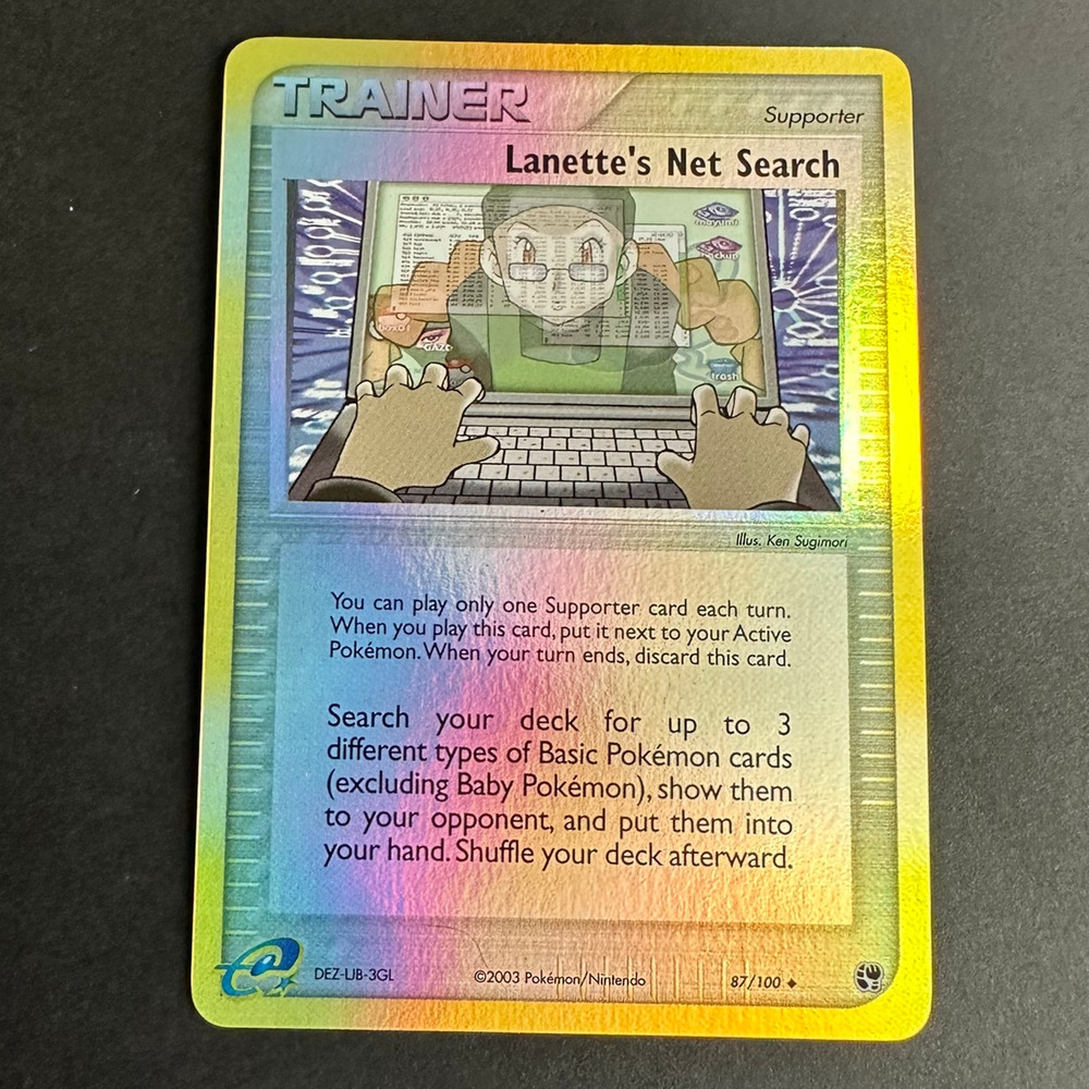 Pokemon TCG Lanette's Net Search EX Sandstorm Reverse Holo Uncommon NM